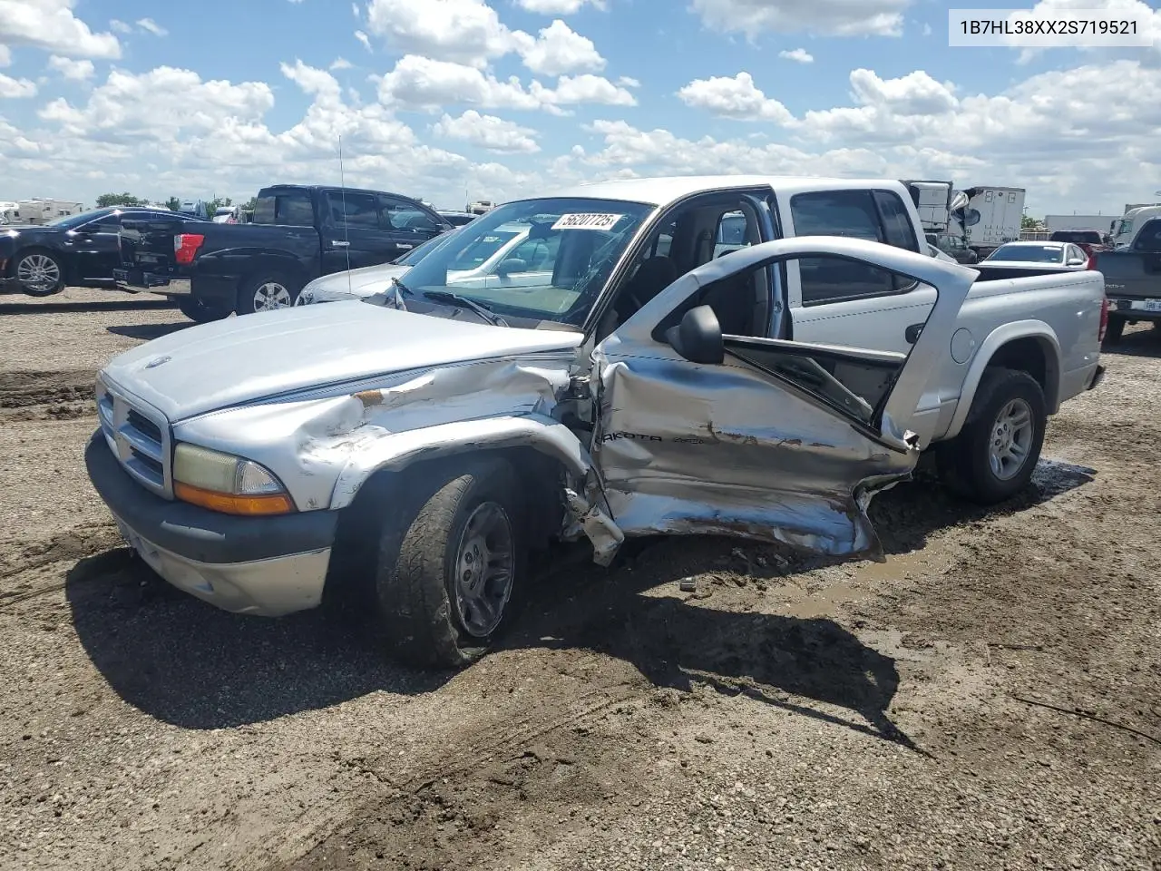 2002 Dodge Dakota Quad Sport VIN: 1B7HL38XX2S719521 Lot: 56207725