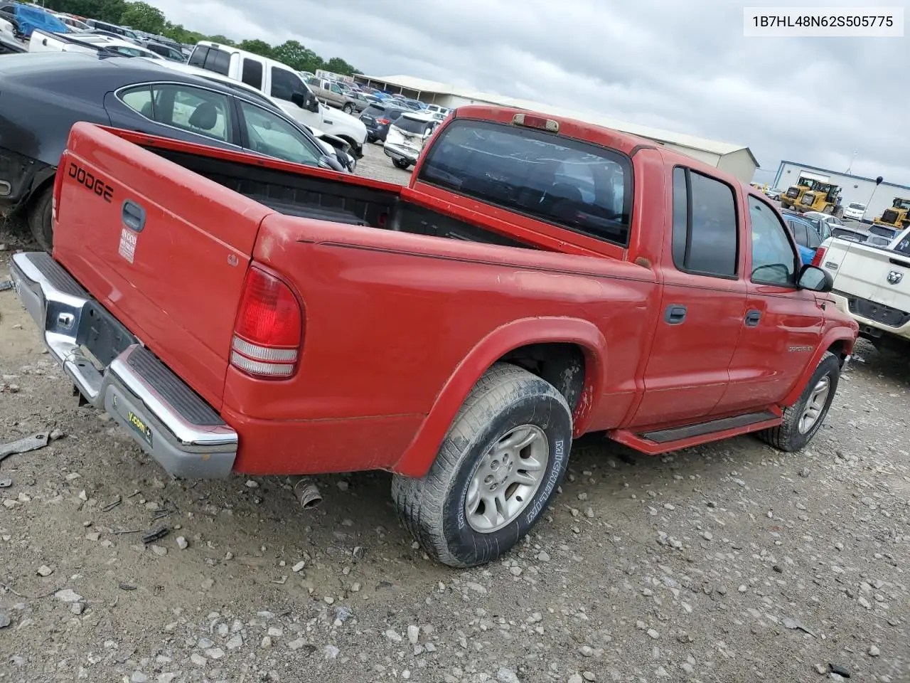 2002 Dodge Dakota Quad Slt VIN: 1B7HL48N62S505775 Lot: 56285235