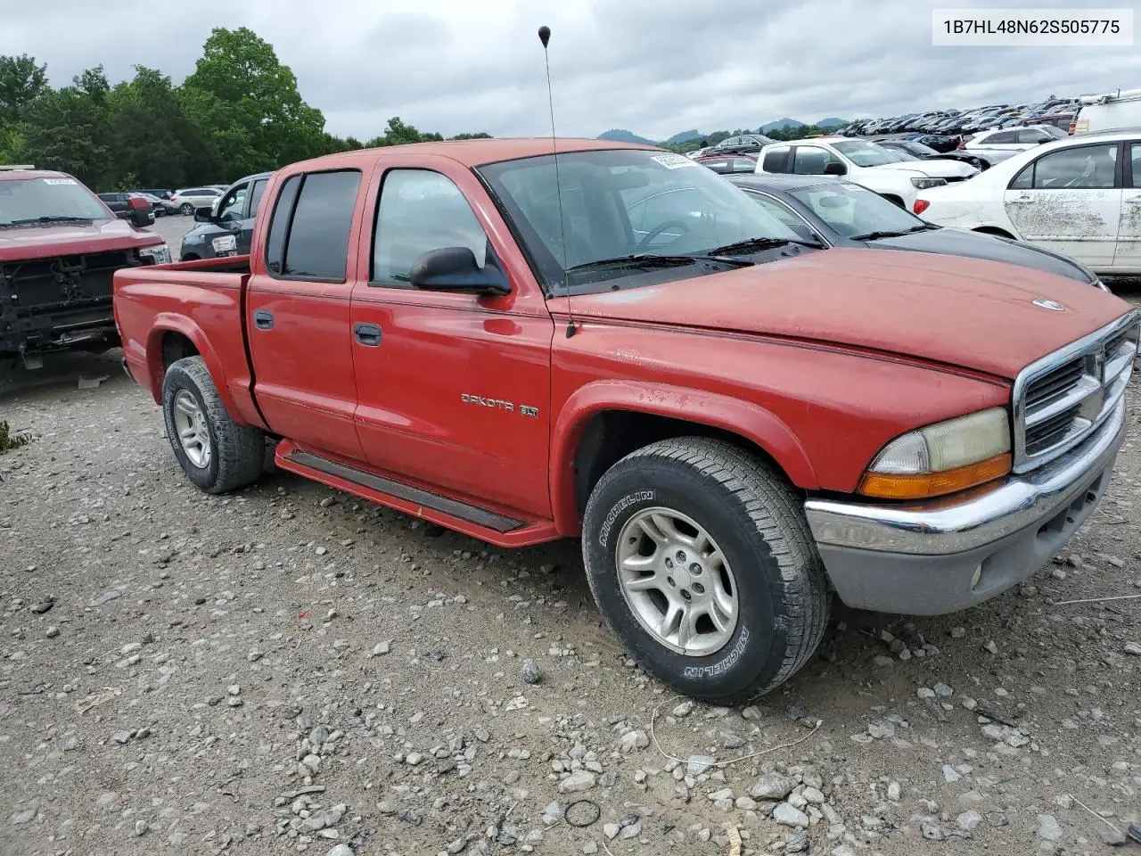 2002 Dodge Dakota Quad Slt VIN: 1B7HL48N62S505775 Lot: 56285235