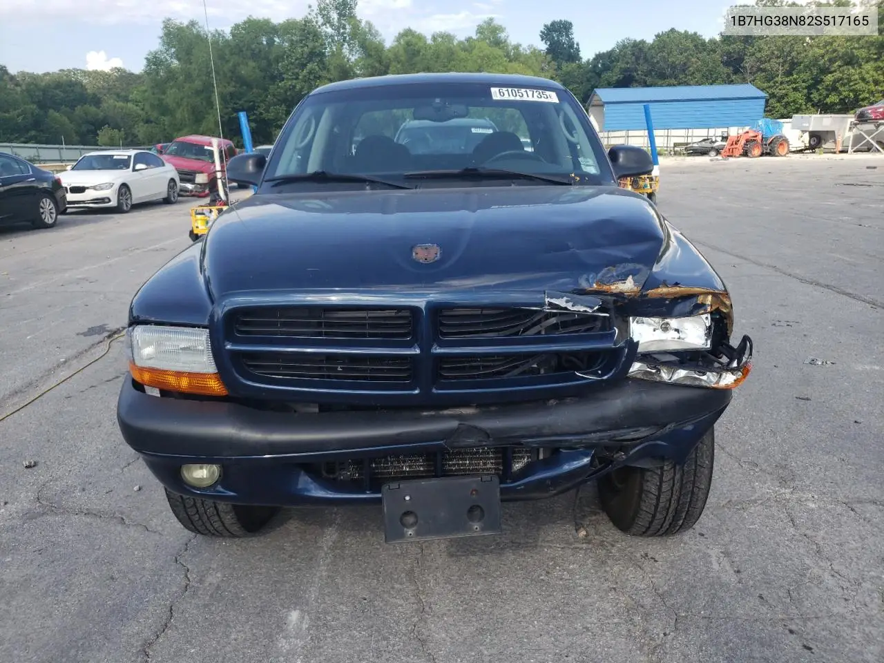 2002 Dodge Dakota Quad Sport VIN: 1B7HG38N82S517165 Lot: 61051735
