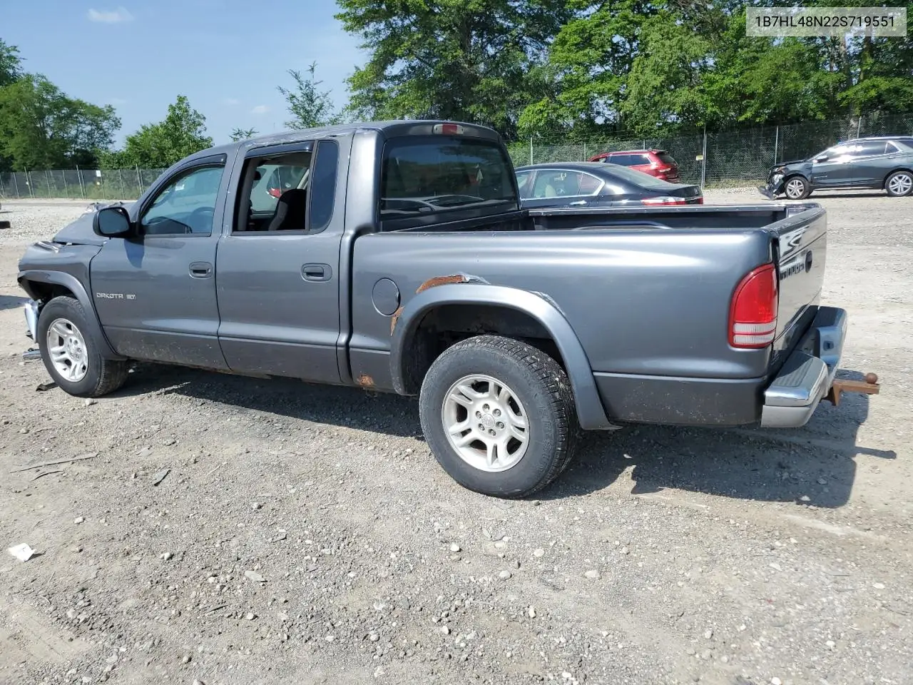 2002 Dodge Dakota Quad Slt VIN: 1B7HL48N22S719551 Lot: 61735845