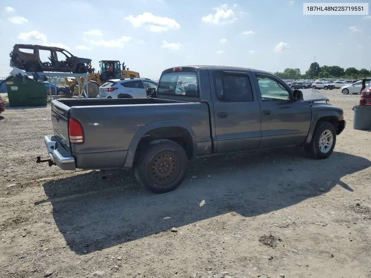 2002 Dodge Dakota Quad Slt VIN: 1B7HL48N22S719551 Lot: 61735845