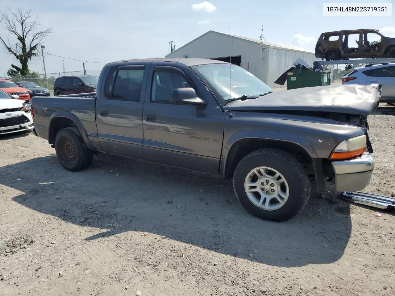 2002 Dodge Dakota Quad Slt VIN: 1B7HL48N22S719551 Lot: 61735845