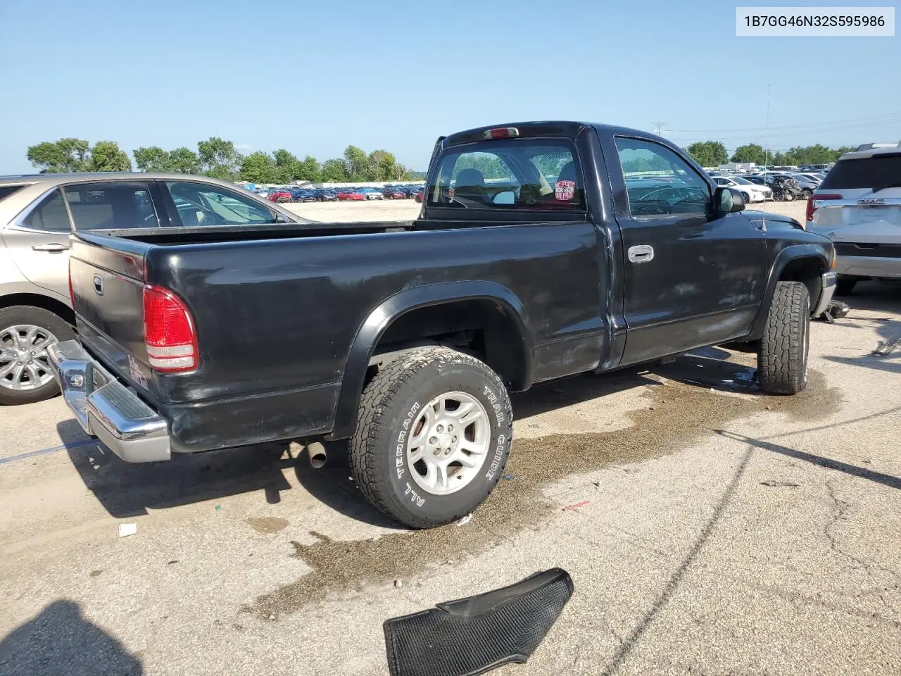 2002 Dodge Dakota Slt VIN: 1B7GG46N32S595986 Lot: 62066955