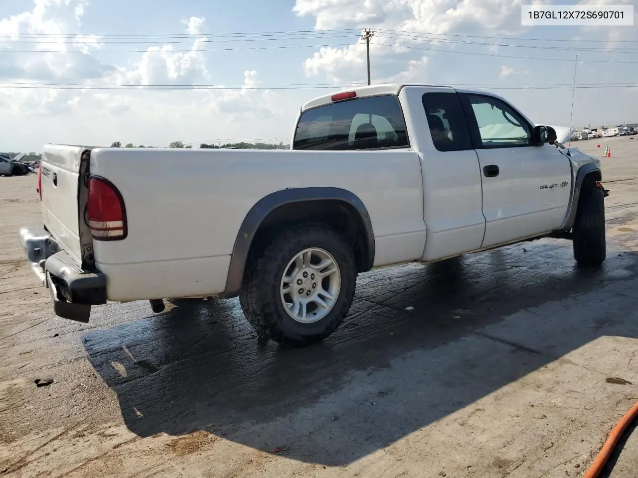 2002 Dodge Dakota Base VIN: 1B7GL12X72S690701 Lot: 62176795