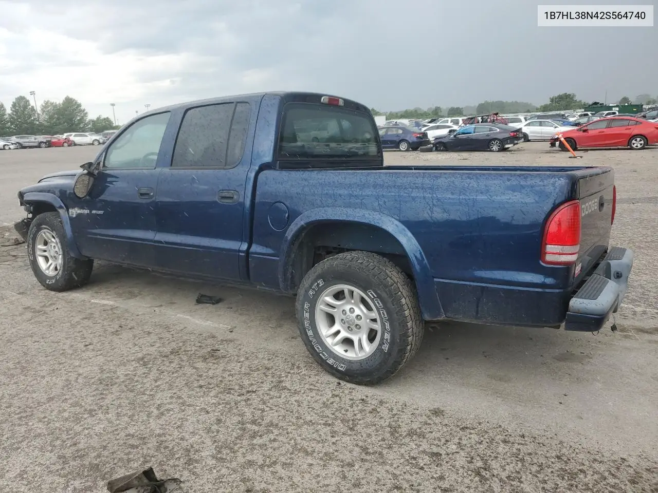 2002 Dodge Dakota Quad Sport VIN: 1B7HL38N42S564740 Lot: 62684305
