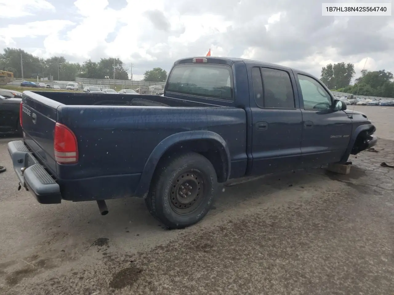 2002 Dodge Dakota Quad Sport VIN: 1B7HL38N42S564740 Lot: 62684305