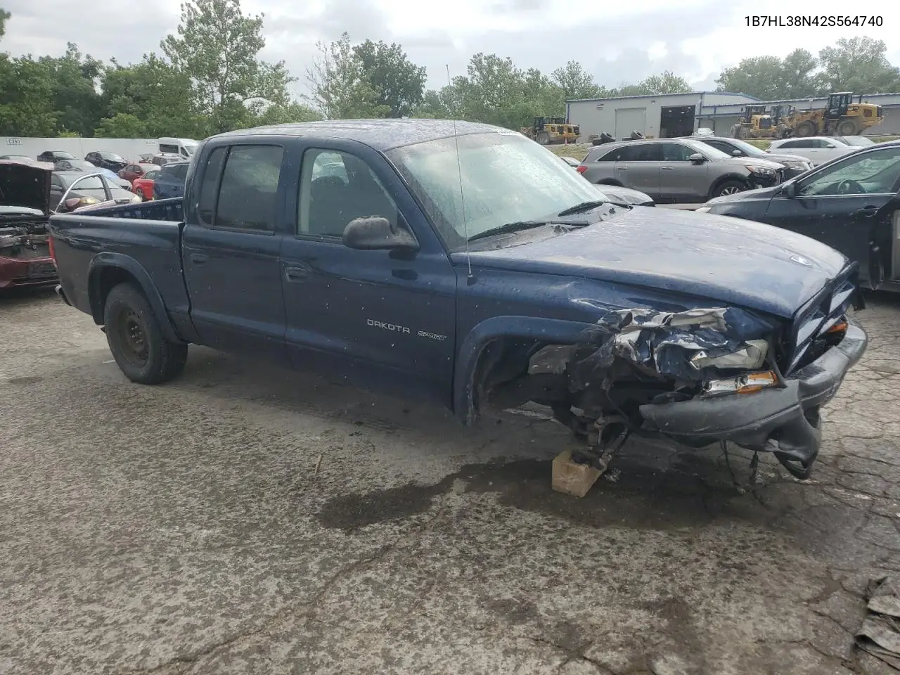 2002 Dodge Dakota Quad Sport VIN: 1B7HL38N42S564740 Lot: 62684305