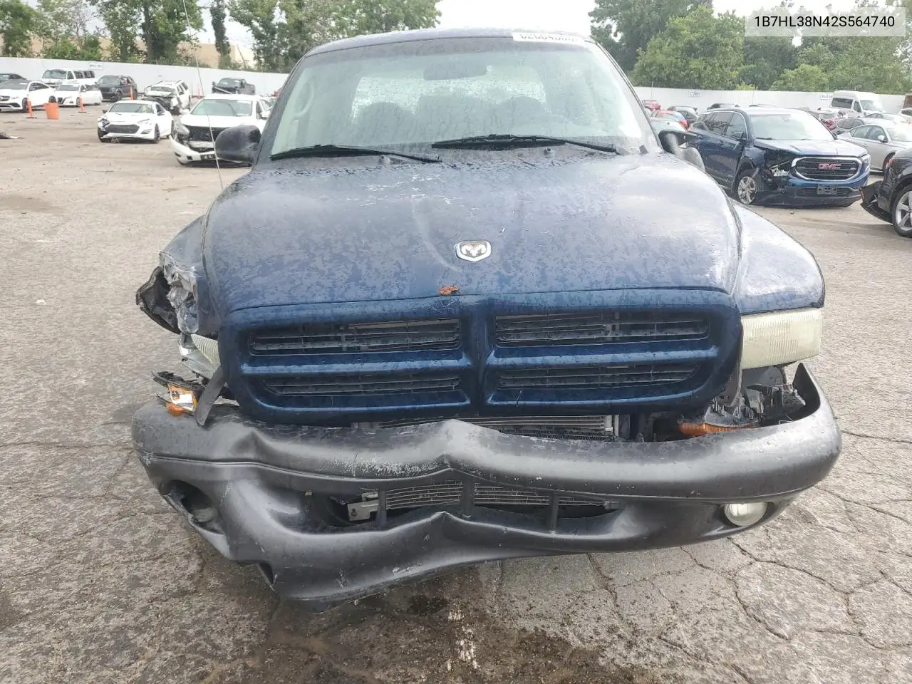 2002 Dodge Dakota Quad Sport VIN: 1B7HL38N42S564740 Lot: 62684305