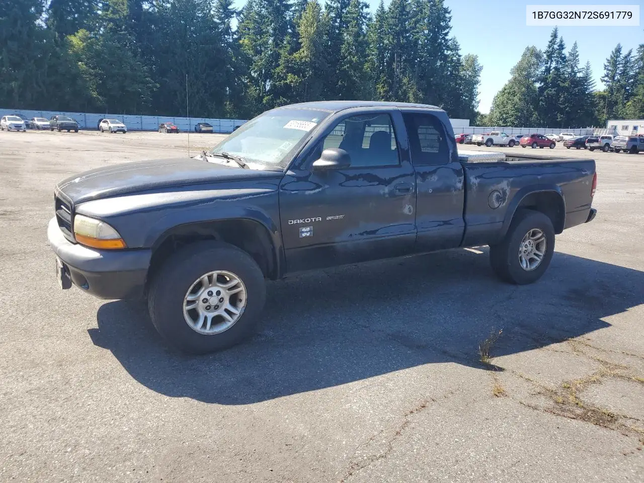 2002 Dodge Dakota Sport VIN: 1B7GG32N72S691779 Lot: 63165685