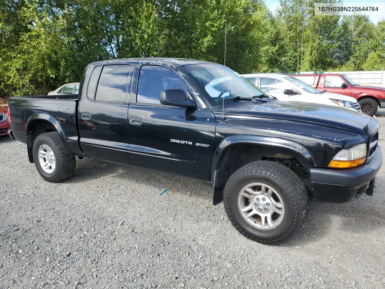 2002 Dodge Dakota Quad Sport VIN: 1B7HG38N22S644784 Lot: 64881065
