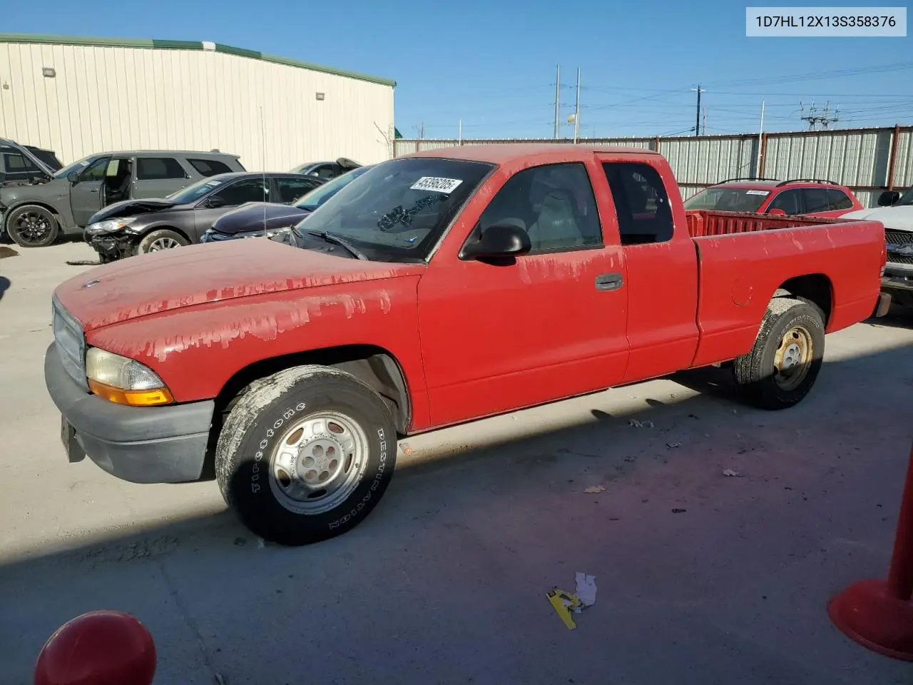 2003 Dodge Dakota Sxt VIN: 1D7HL12X13S358376 Lot: 45396205