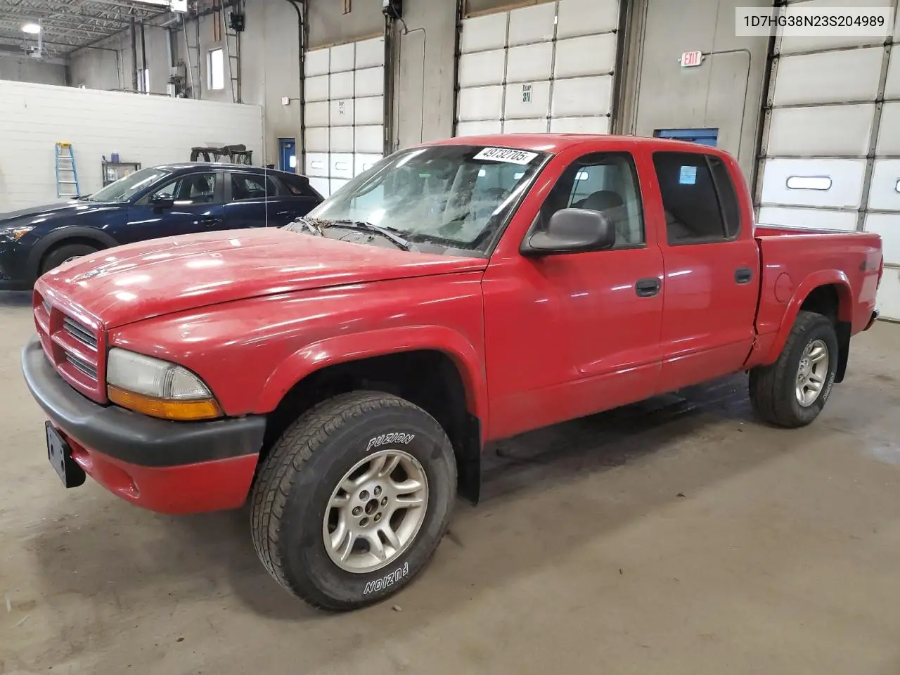 2003 Dodge Dakota Quad Sport VIN: 1D7HG38N23S204989 Lot: 49732705