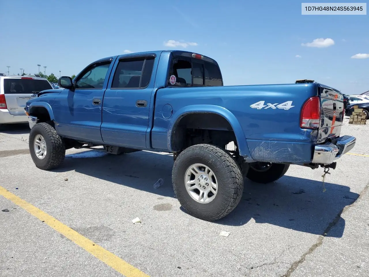 2003 Dodge Dakota Quad Slt VIN: 1D7HG48N24S563945 Lot: 55990595