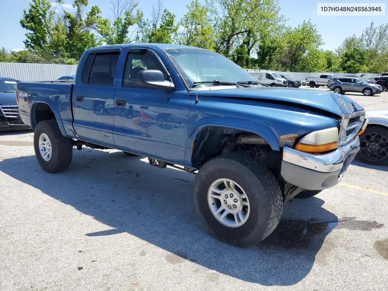 2003 Dodge Dakota Quad Slt VIN: 1D7HG48N24S563945 Lot: 55990595
