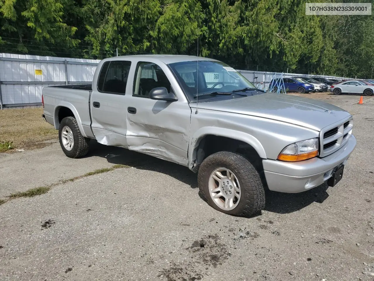 2003 Dodge Dakota Quad Sport VIN: 1D7HG38N23S309001 Lot: 56595945
