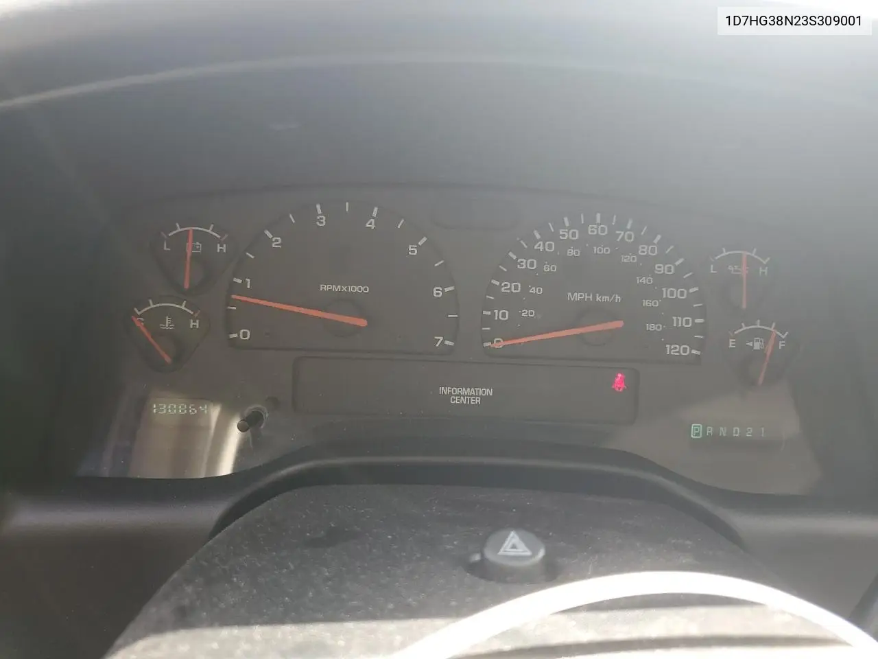 2003 Dodge Dakota Quad Sport VIN: 1D7HG38N23S309001 Lot: 56595945
