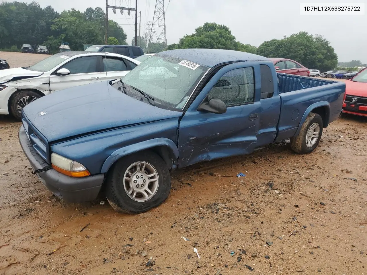 2003 Dodge Dakota Sxt VIN: 1D7HL12X63S275722 Lot: 56786855