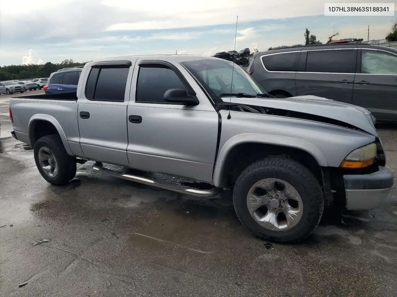 2003 Dodge Dakota Quad Sport VIN: 1D7HL38N63S188341 Lot: 61622355
