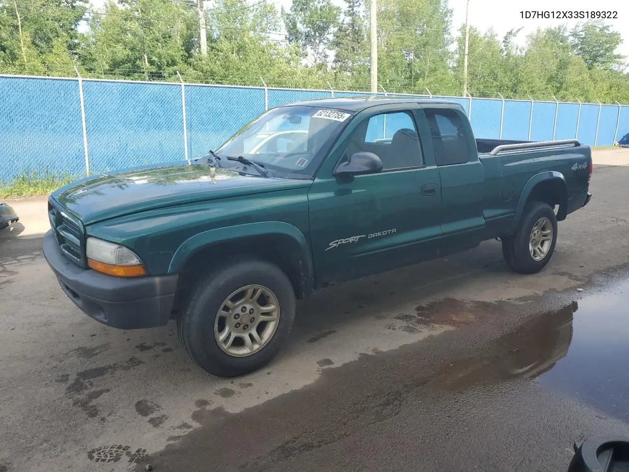 2003 Dodge Dakota Sxt VIN: 1D7HG12X33S189322 Lot: 62132755