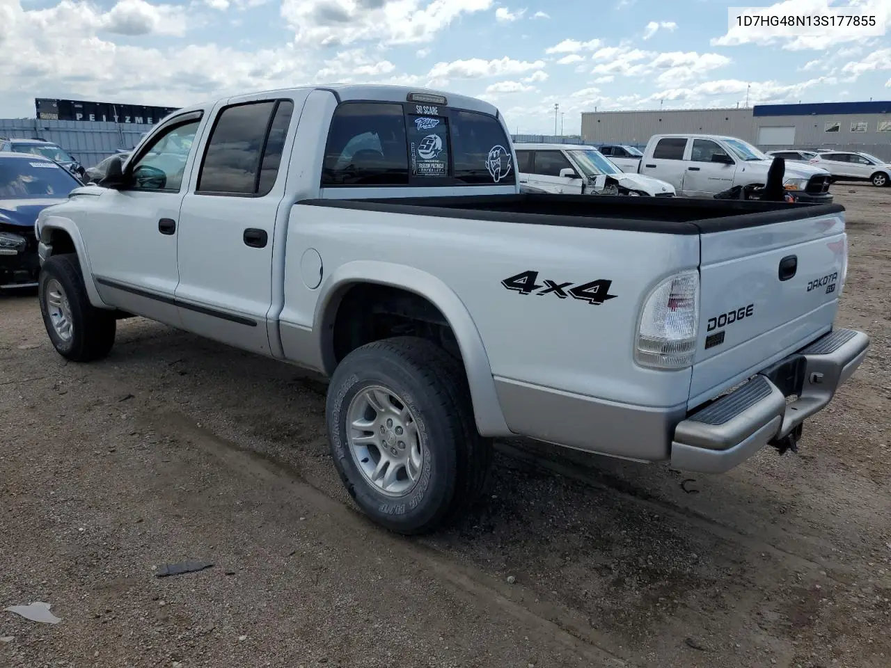 2003 Dodge Dakota Quad Slt VIN: 1D7HG48N13S177855 Lot: 62500025