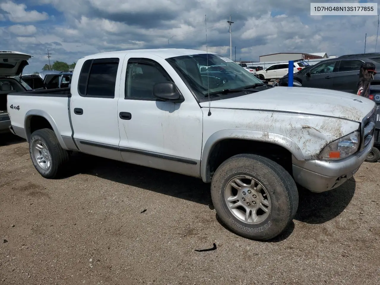 2003 Dodge Dakota Quad Slt VIN: 1D7HG48N13S177855 Lot: 62500025
