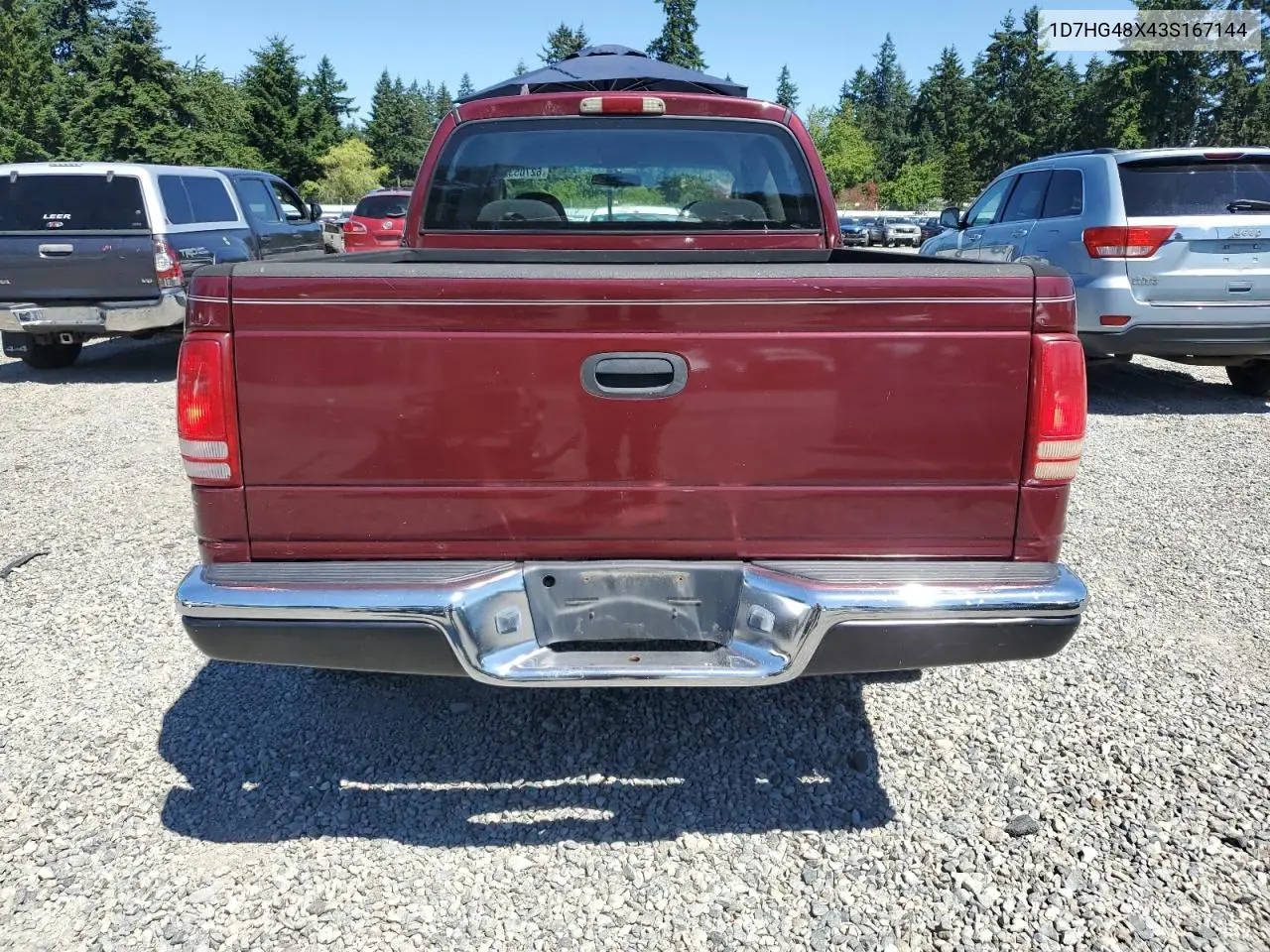 2003 Dodge Dakota Quad Slt VIN: 1D7HG48X43S167144 Lot: 62705325