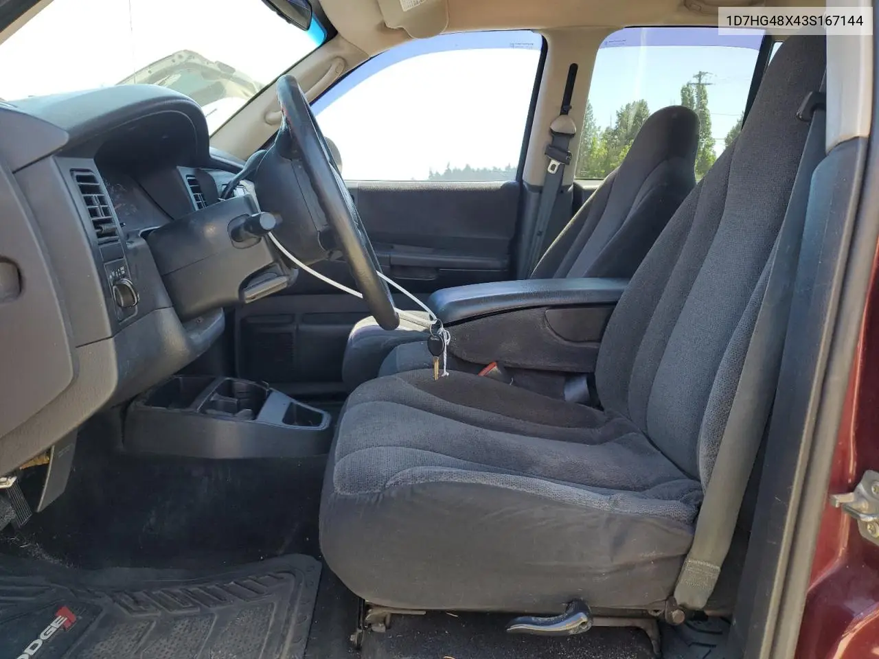 2003 Dodge Dakota Quad Slt VIN: 1D7HG48X43S167144 Lot: 62705325