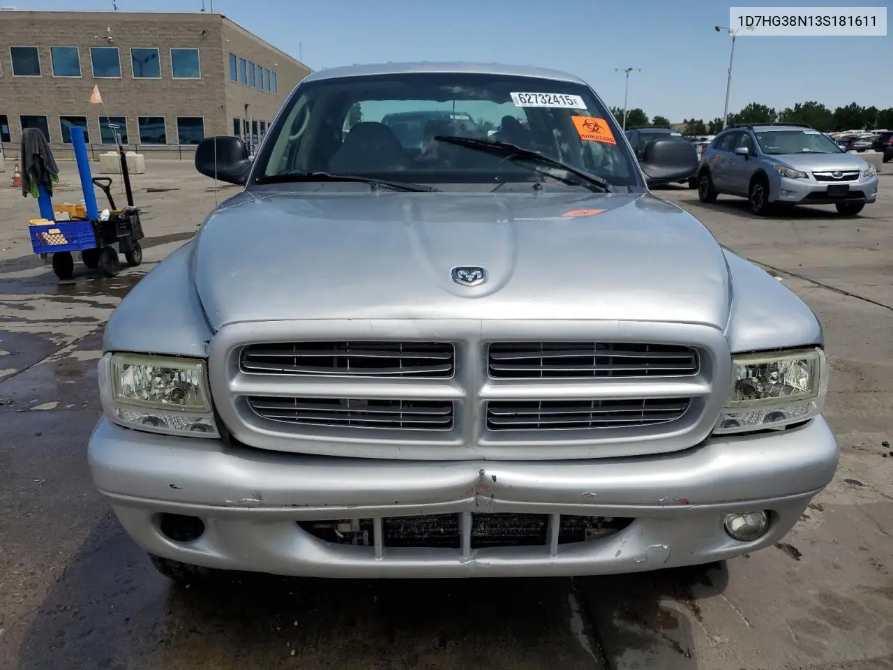 2003 Dodge Dakota Quad Sport VIN: 1D7HG38N13S181611 Lot: 62732415
