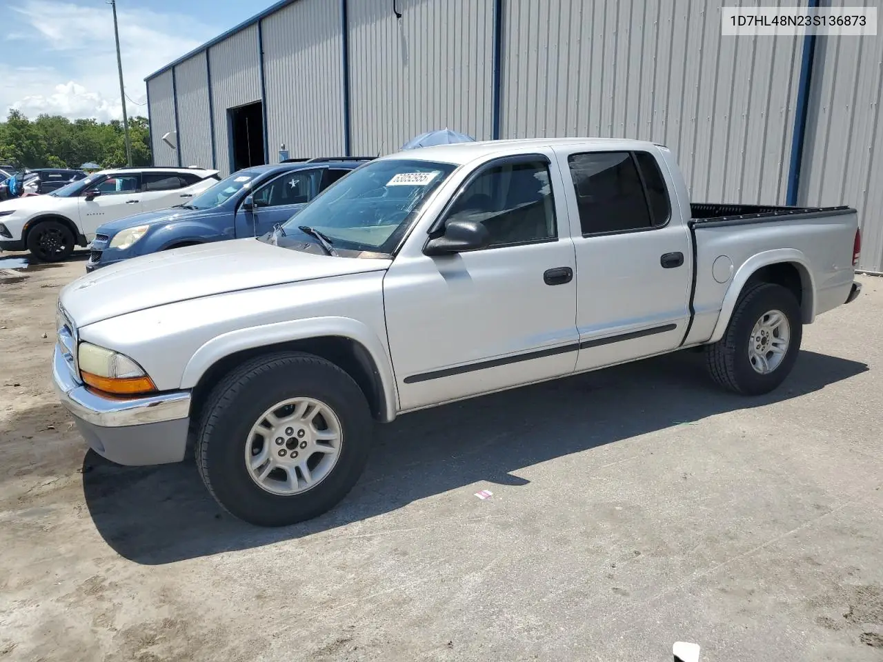 2003 Dodge Dakota Quad Slt VIN: 1D7HL48N23S136873 Lot: 63052955