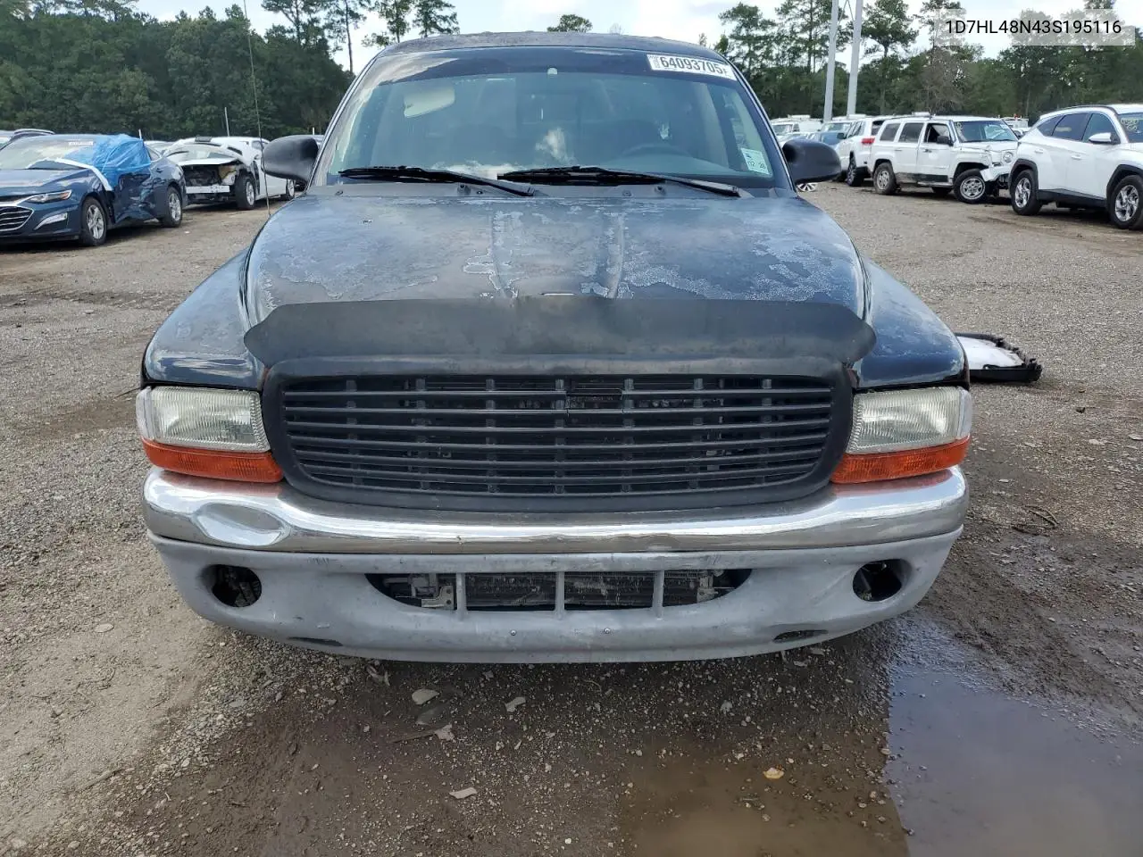 2003 Dodge Dakota Quad Slt VIN: 1D7HL48N43S195116 Lot: 64093705