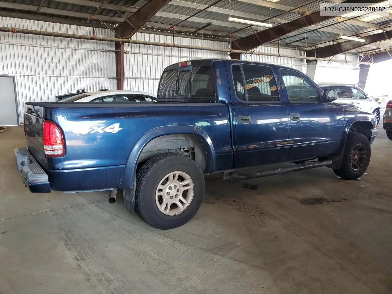 2003 Dodge Dakota Quad Sport VIN: 1D7HG38N03S288682 Lot: 64330595