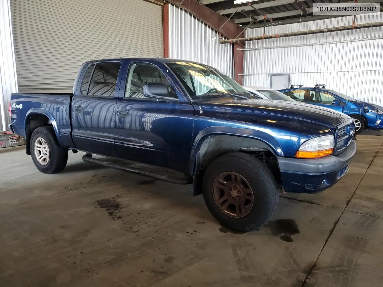 2003 Dodge Dakota Quad Sport VIN: 1D7HG38N03S288682 Lot: 64330595
