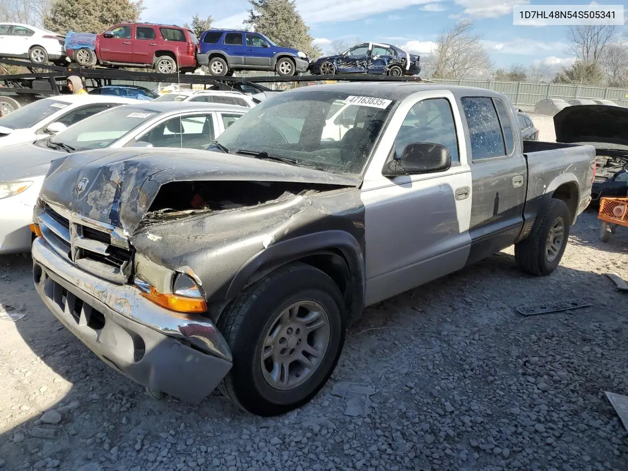 2004 Dodge Dakota Quad Slt VIN: 1D7HL48N54S505341 Lot: 47163835