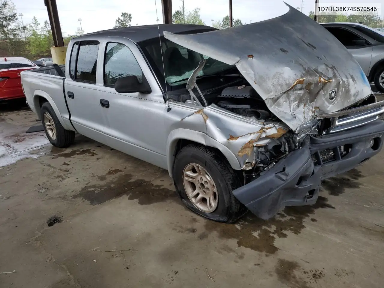 2004 Dodge Dakota Quad Sport VIN: 1D7HL38K74S570546 Lot: 49627955