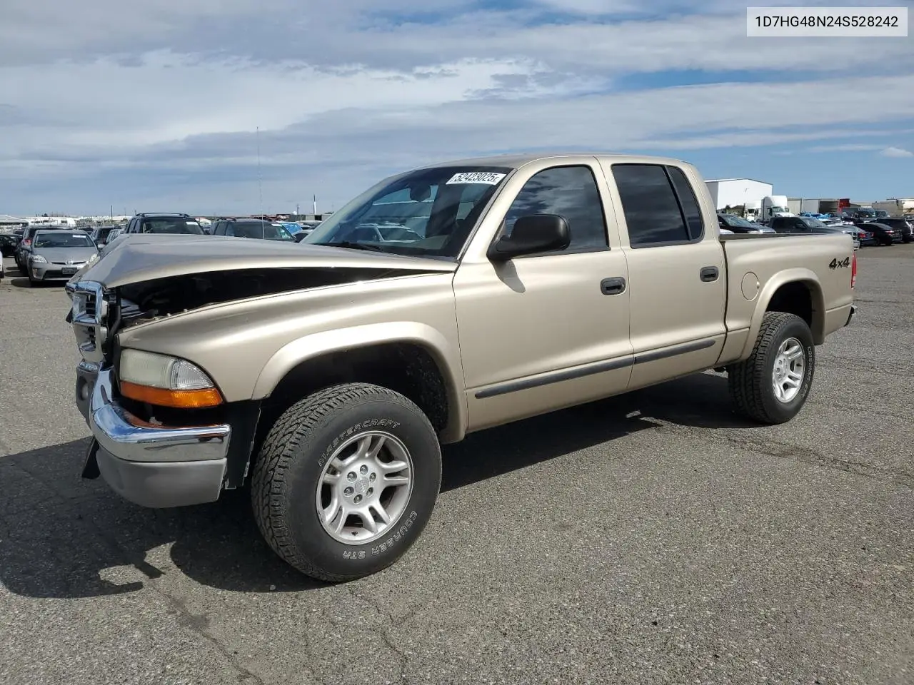 2004 Dodge Dakota Quad Slt VIN: 1D7HG48N24S528242 Lot: 52423025