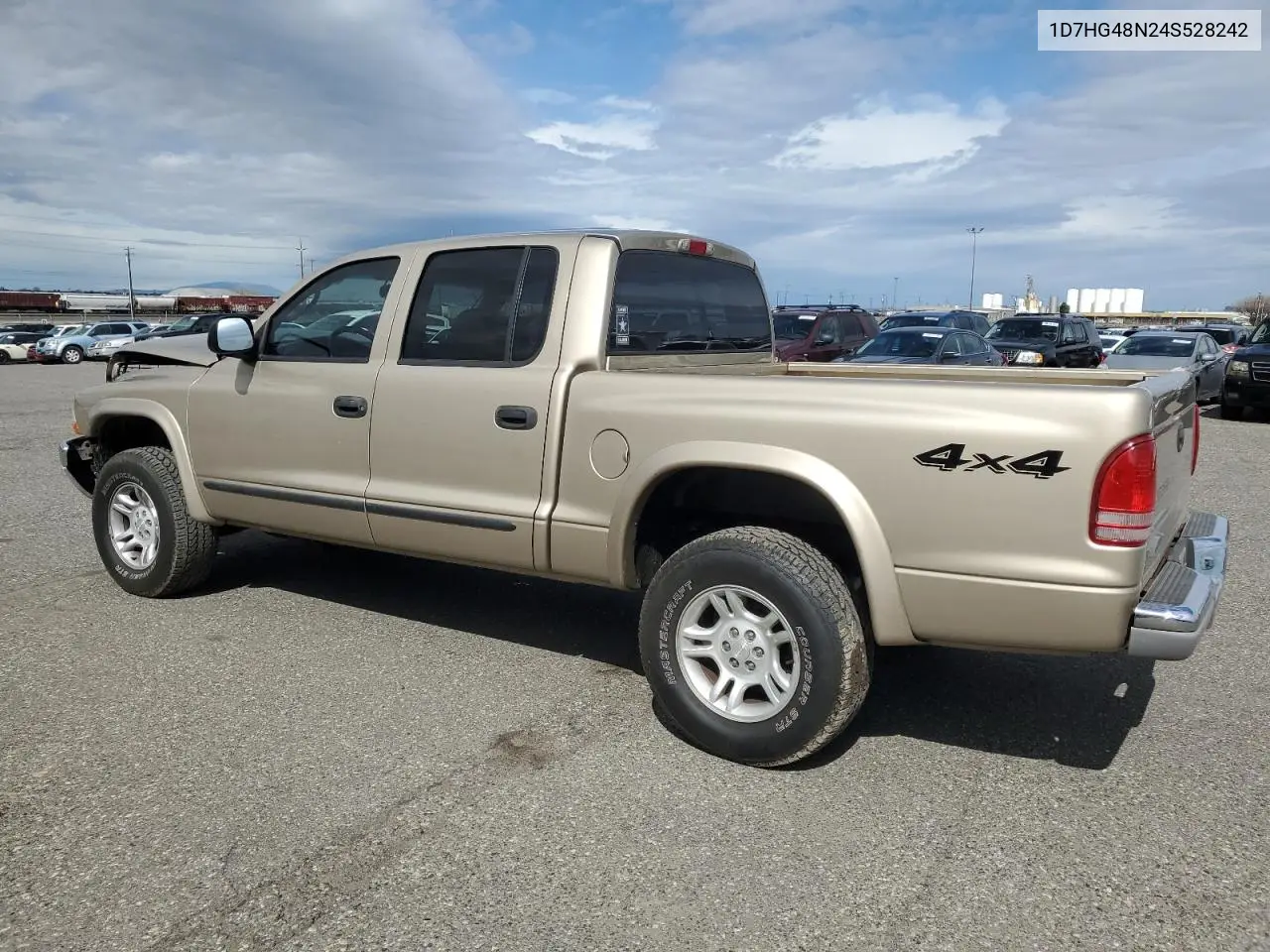2004 Dodge Dakota Quad Slt VIN: 1D7HG48N24S528242 Lot: 52423025