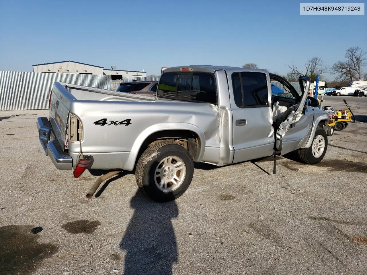 2004 Dodge Dakota Quad Slt VIN: 1D7HG48K94S719243 Lot: 52696075