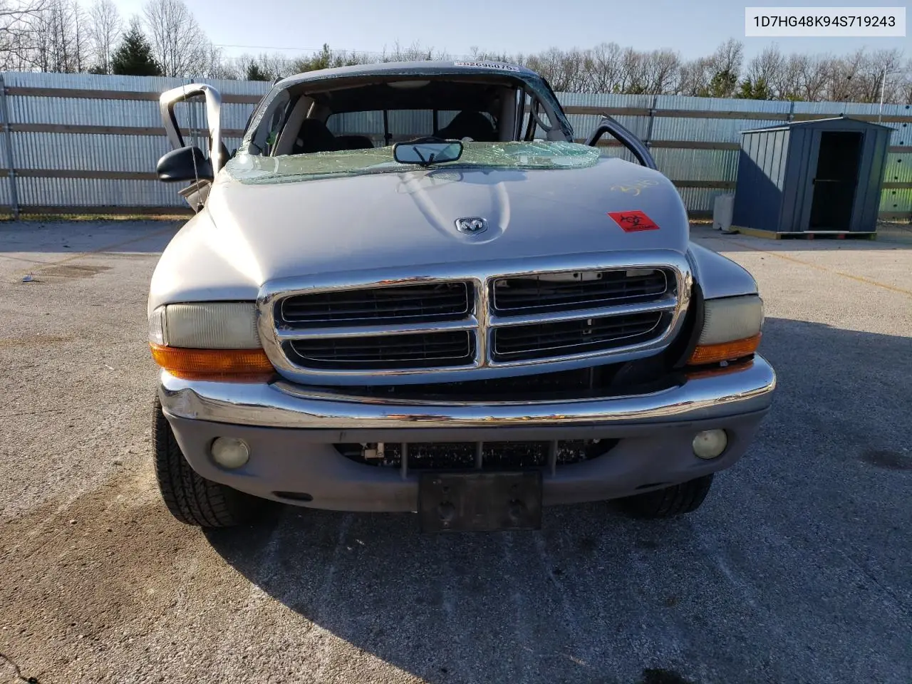 2004 Dodge Dakota Quad Slt VIN: 1D7HG48K94S719243 Lot: 52696075