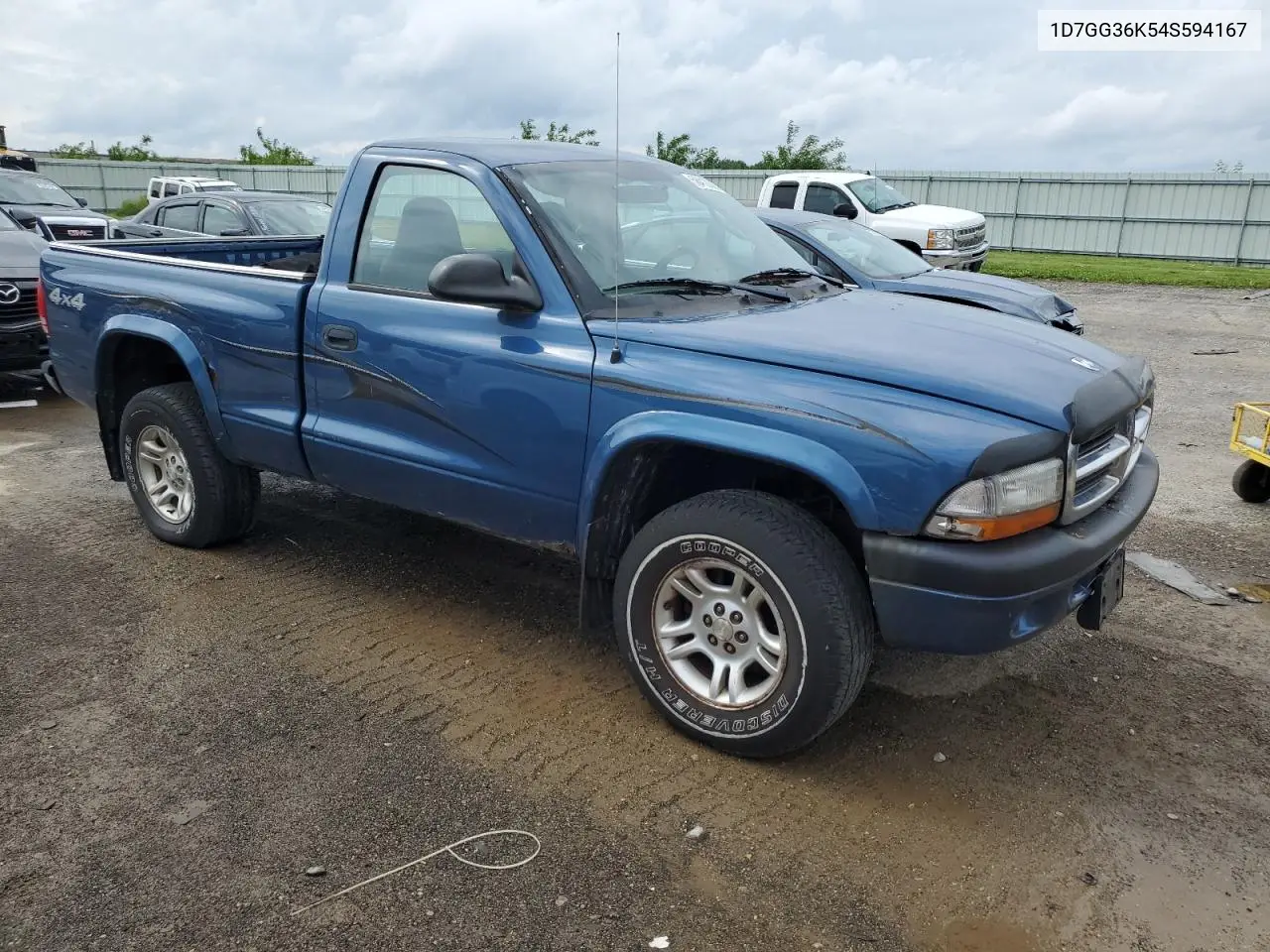 2004 Dodge Dakota Sport VIN: 1D7GG36K54S594167 Lot: 58410005