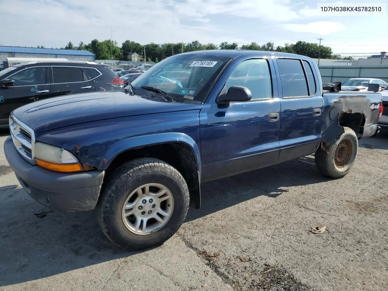 2004 Dodge Dakota Quad Sport VIN: 1D7HG38KX4S782510 Lot: 61768185
