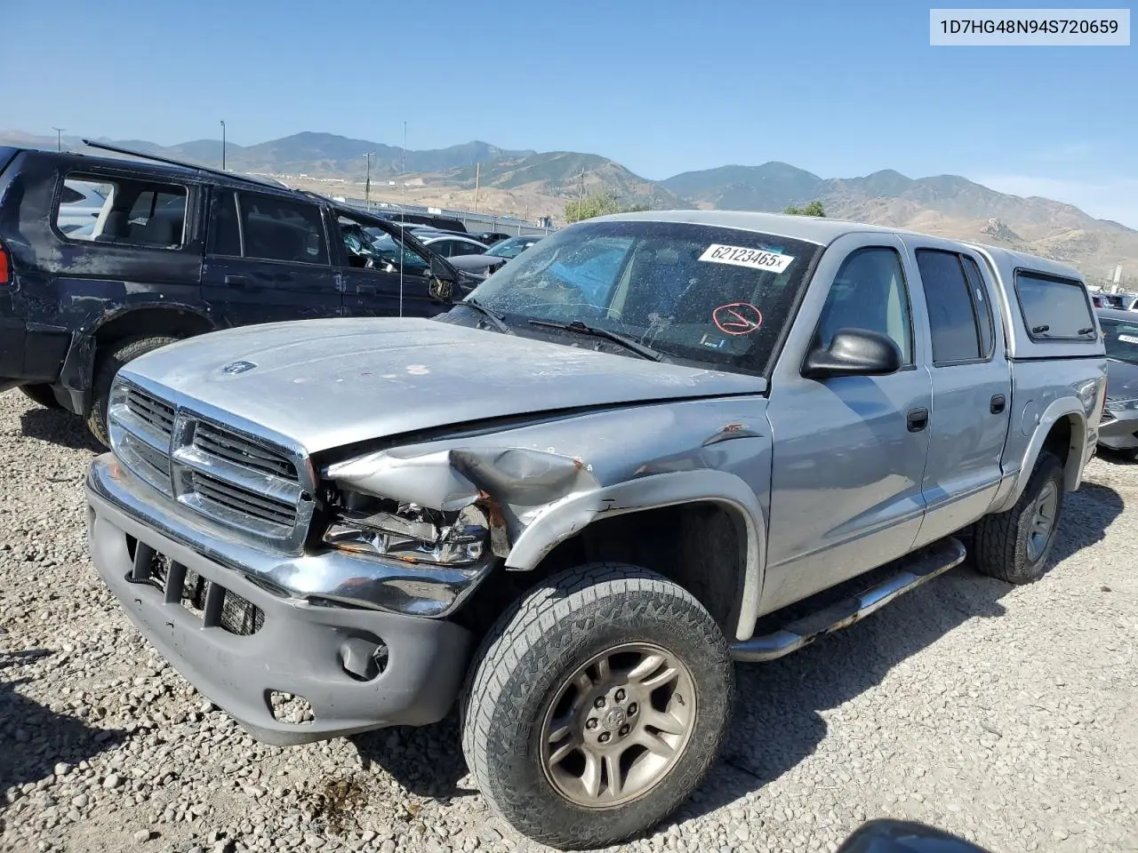 2004 Dodge Dakota Quad Slt VIN: 1D7HG48N94S720659 Lot: 62123465