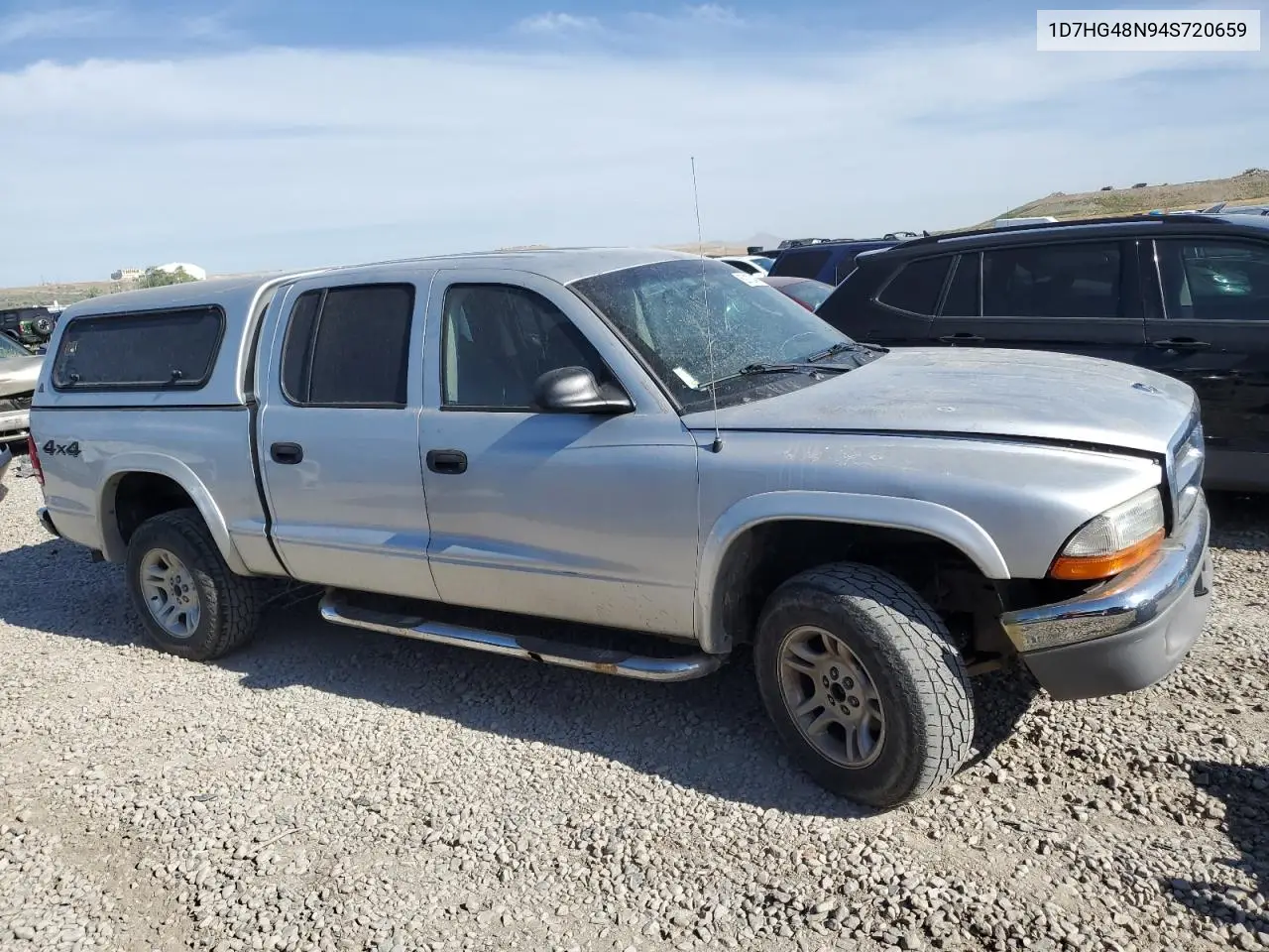 2004 Dodge Dakota Quad Slt VIN: 1D7HG48N94S720659 Lot: 62123465