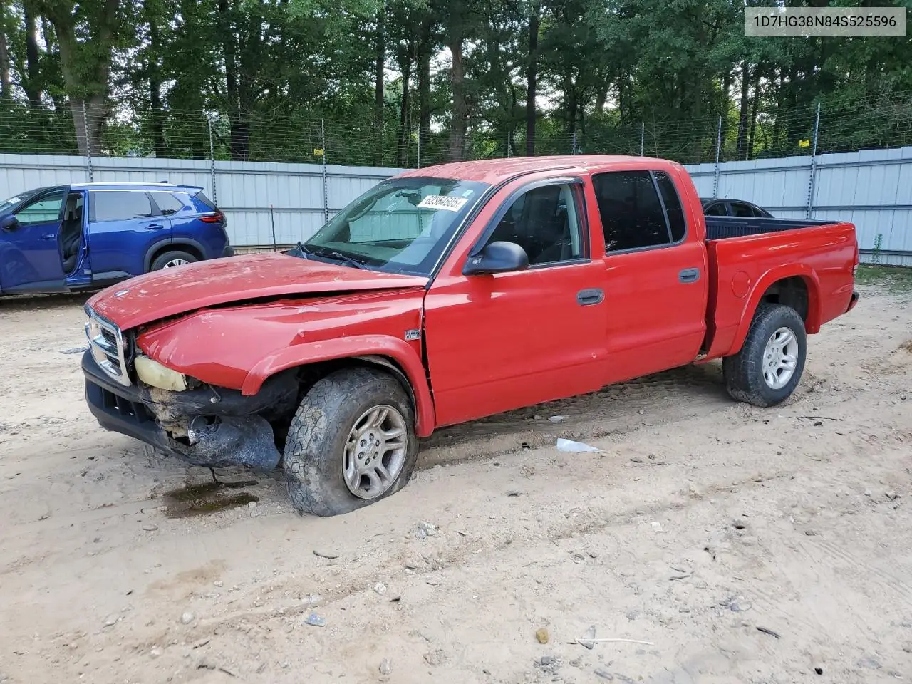 2004 Dodge Dakota Quad Sport VIN: 1D7HG38N84S525596 Lot: 62364605