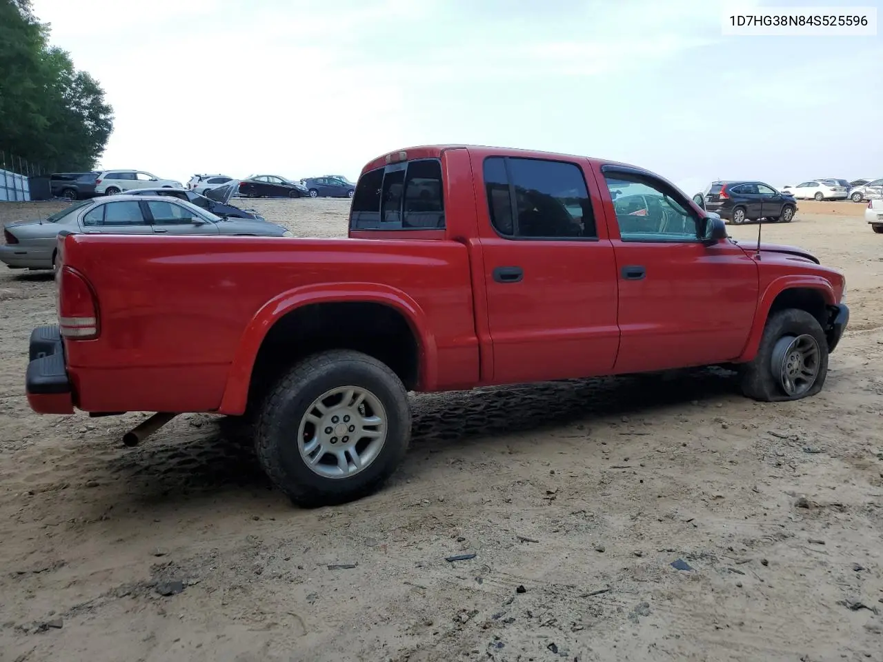 2004 Dodge Dakota Quad Sport VIN: 1D7HG38N84S525596 Lot: 62364605