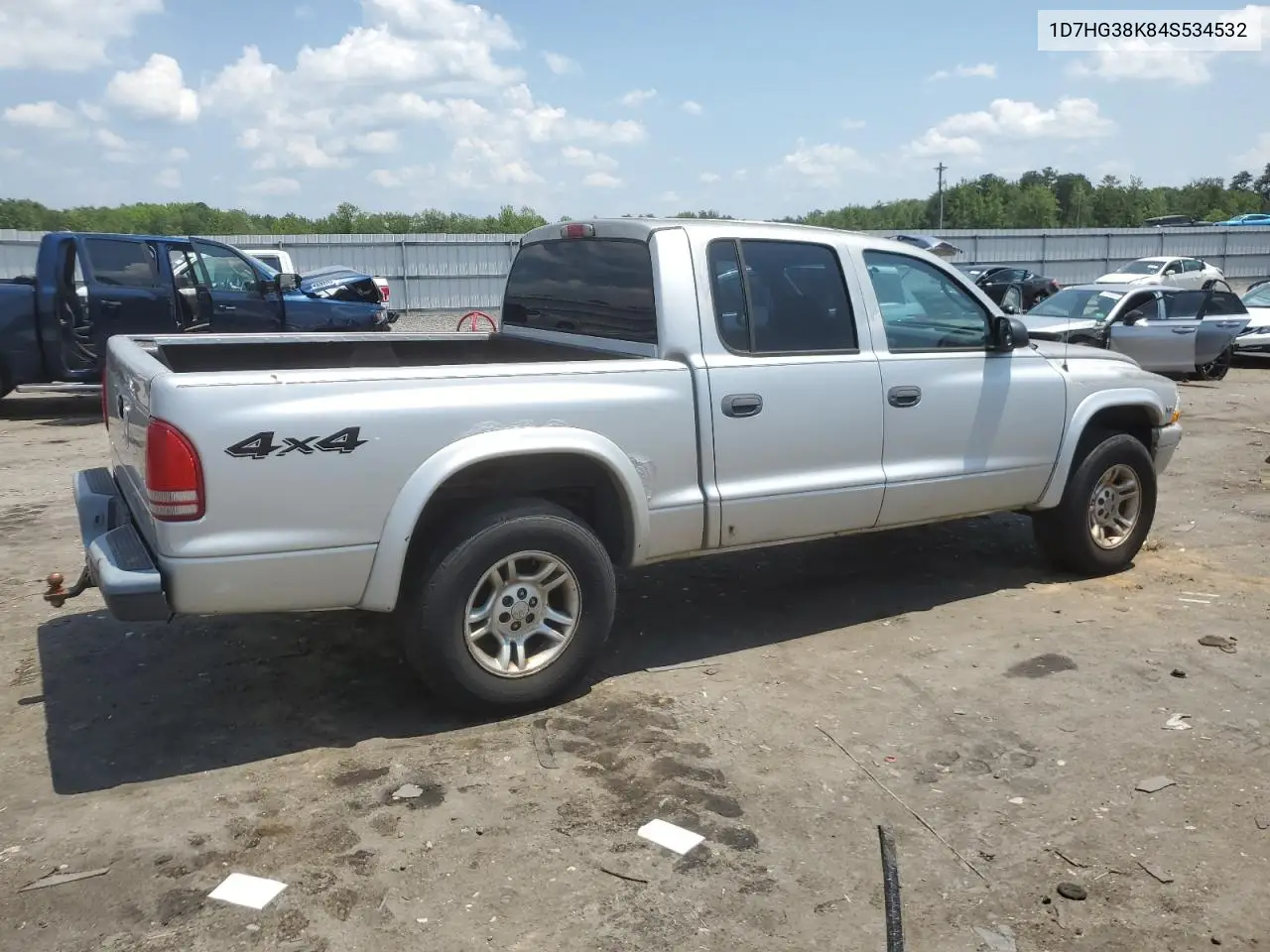 2004 Dodge Dakota Quad Sport VIN: 1D7HG38K84S534532 Lot: 62457995