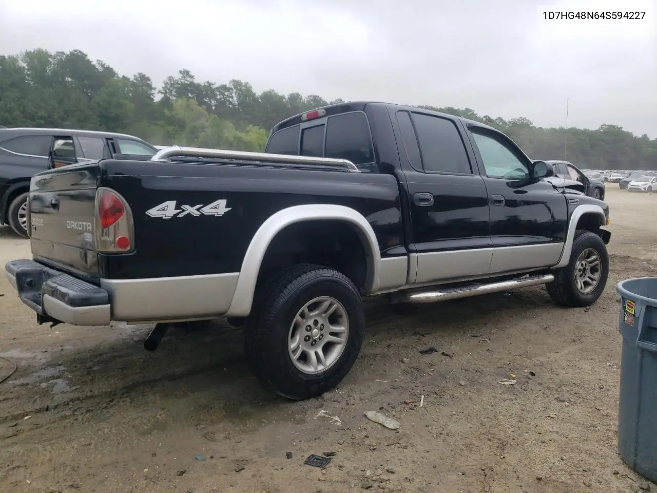 2004 Dodge Dakota Quad Slt VIN: 1D7HG48N64S594227 Lot: 62468295