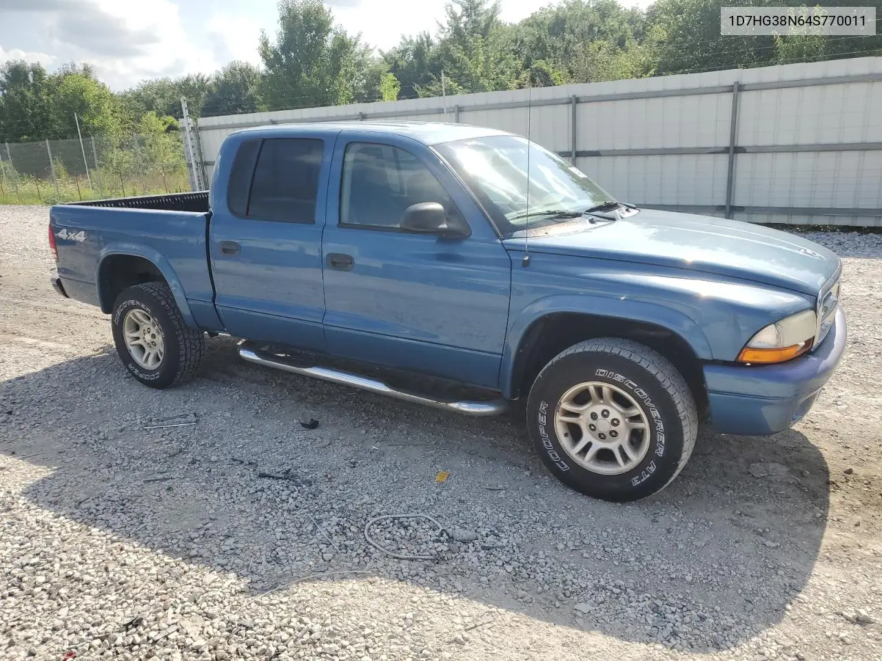 2004 Dodge Dakota Quad Sport VIN: 1D7HG38N64S770011 Lot: 64519605