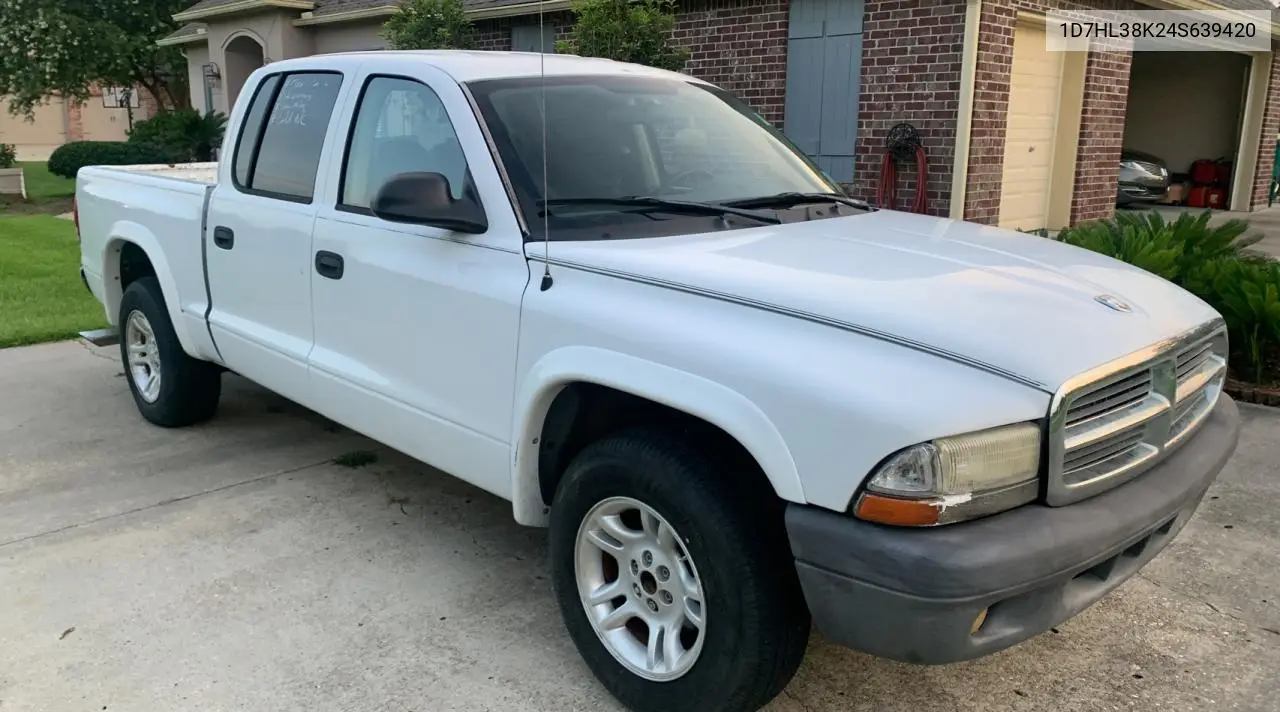 2004 Dodge Dakota Quad Sport VIN: 1D7HL38K24S639420 Lot: 64867545