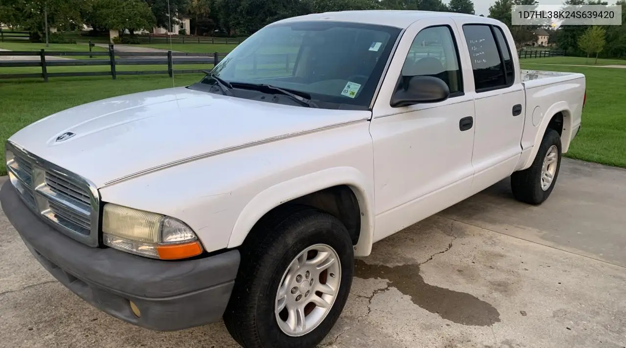 2004 Dodge Dakota Quad Sport VIN: 1D7HL38K24S639420 Lot: 64867545